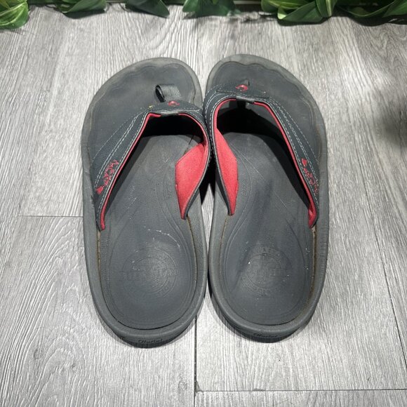 OluKai Kipi Thong Sandals Men\'s Size 9 Black Flip Flops Slip On Slides main image 7